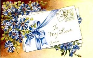 Victorian Valentine Post Card to my love