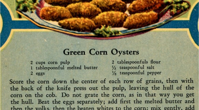 Green Corn Oysters Recipe