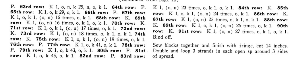 Vintage Crafts and More - Counterpane Knitting Pattern Dahlia Design 2