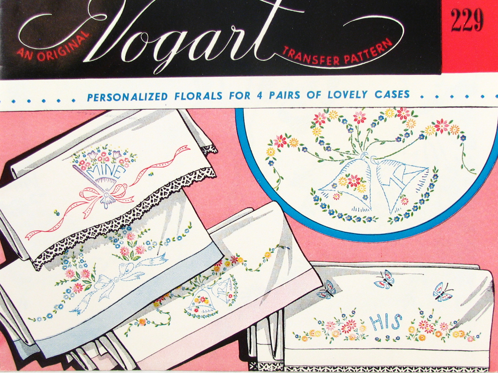 Large Lot Vintage Iron-On Embroidery Patterns Transfers Vogart Martha  Kittens