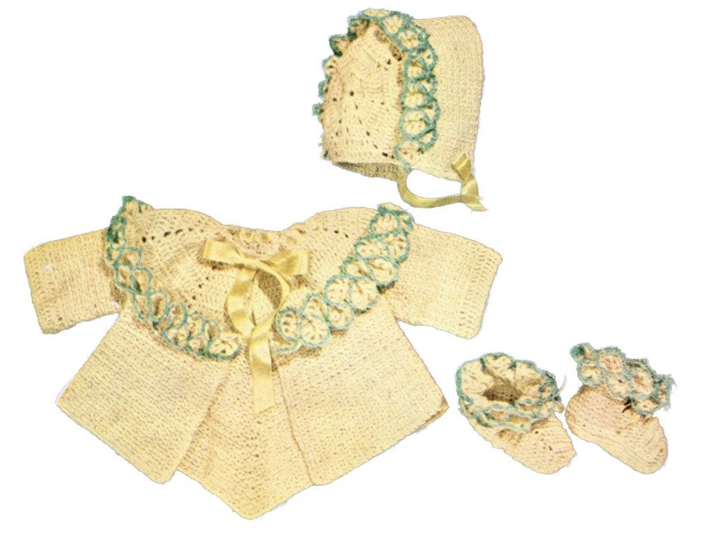 Baby Set Crochet Pattern - Vintage Crafts and More