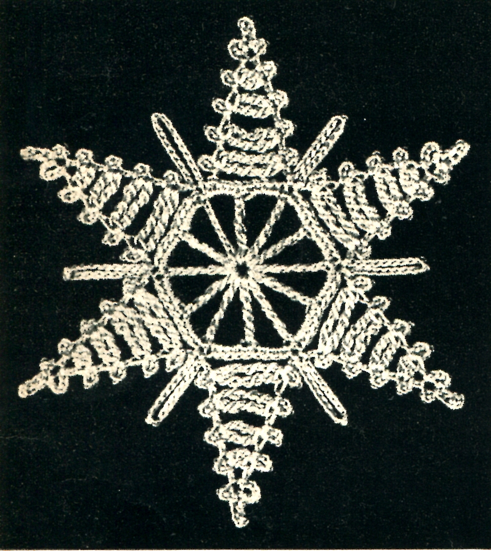 Crochet lace snowflake pattern 2 elegant Christmas ornaments