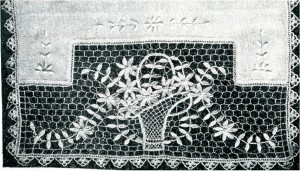 Vintage Crafts and More - Flower Basket Design Irish Crochet Pattern