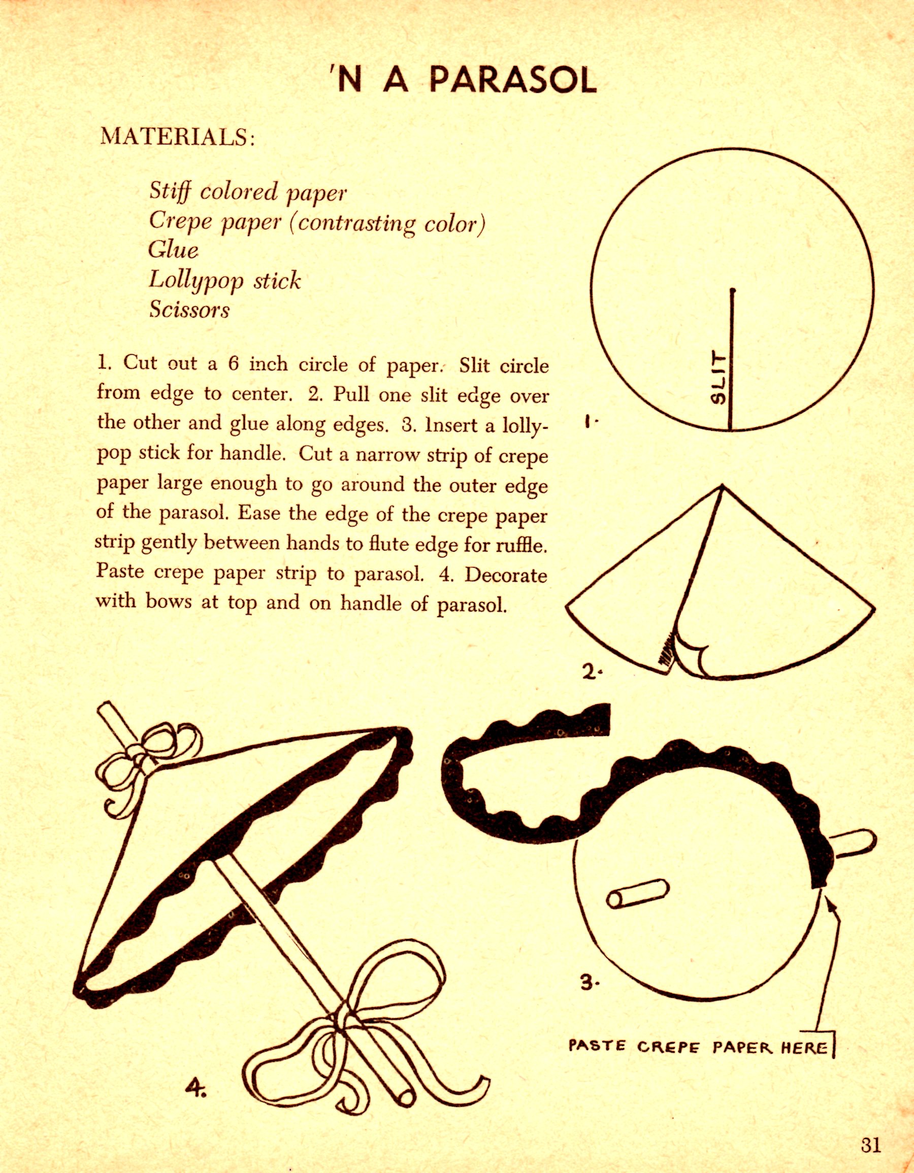 vintage paper umbrella