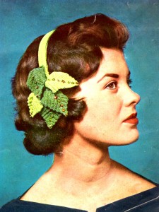 Vintage Crafts and More Clip-on Hat Headband with Leaves Crochet Pattern