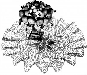 Vintage Crafts and More Crochet Doily Pattern Ruffled Poinsettia Posy