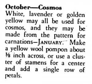 Vintage Crafts and More How to Make the October Birth Flower Cosmos Instructions