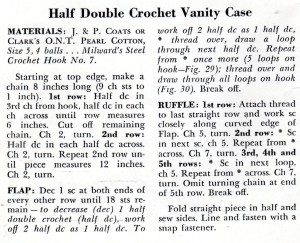 Vintage Crafts and More - Crochet Vanity Case Pattern Only