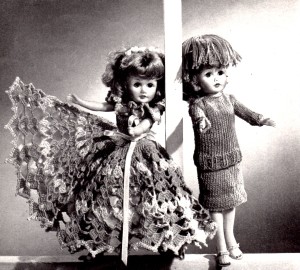 Vintage Crafts and More - Night and Day Crocheted and Knitted Doll Dress Patterns