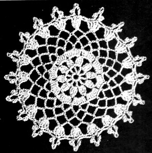 Vintage Crafts and More - Young Love Lacy Openwork Crochet Tablecloth Pattern Motif