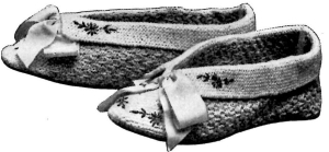 Knitted Boudoir Slipper Pattern - Vintage Crafts and More