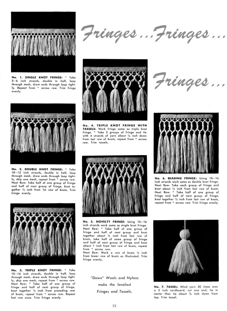 How to Make Fringe and Tassels - Vintage Crafts and More