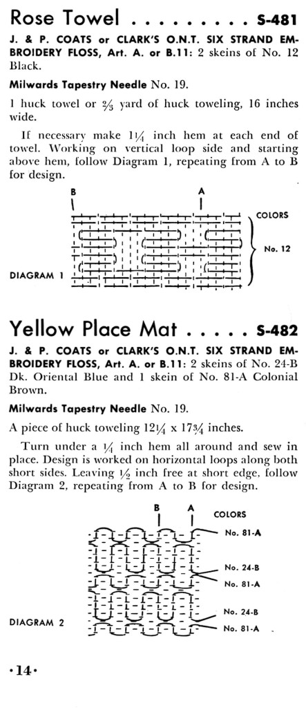 Swedish Weaving Towel and Place Mat Patterns - Vintage Crafts and More