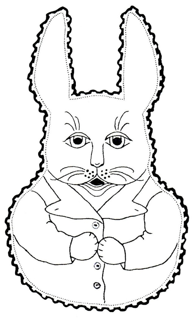 Bunny Rabbit Baby Bib - Vintage Crafts and More