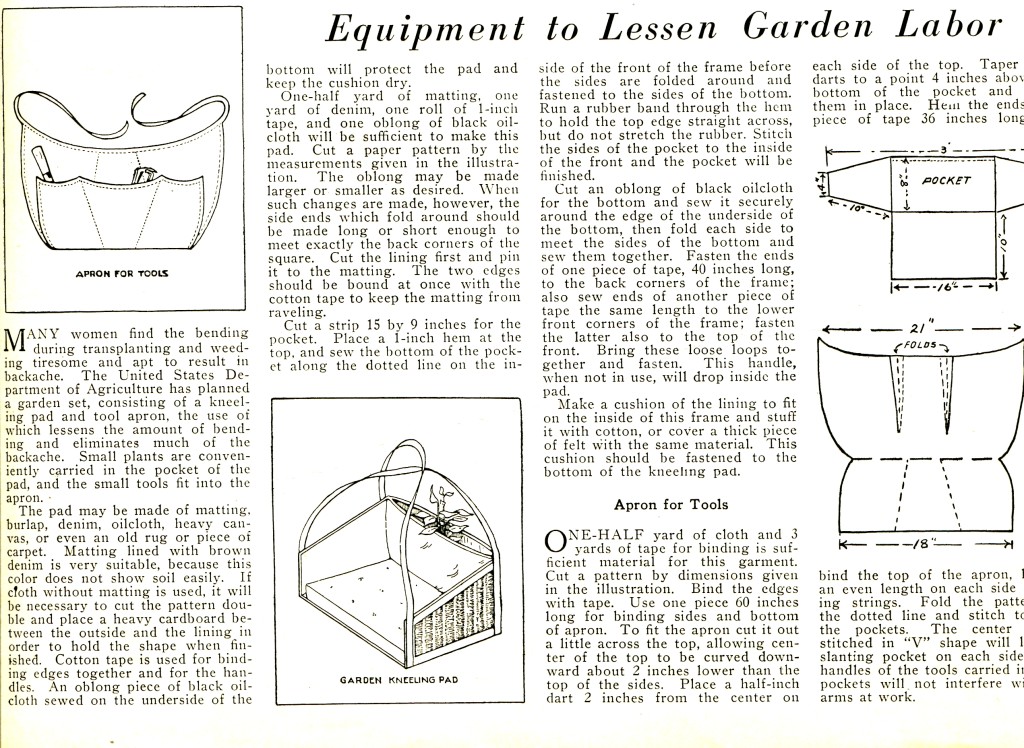 Vintage Crafts and More - Garden Tool Apron Full Article