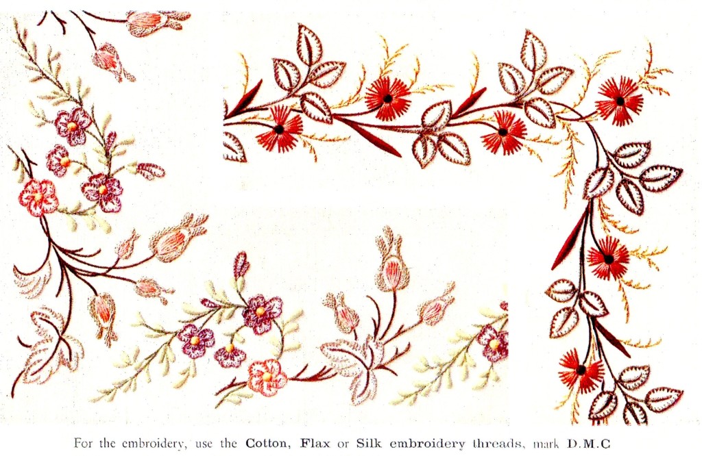 Color Illustration of Finished Antique Embroidery Design