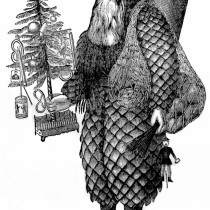 Old Father Christmas made with Pine Cones - Vintage Crafts and More
