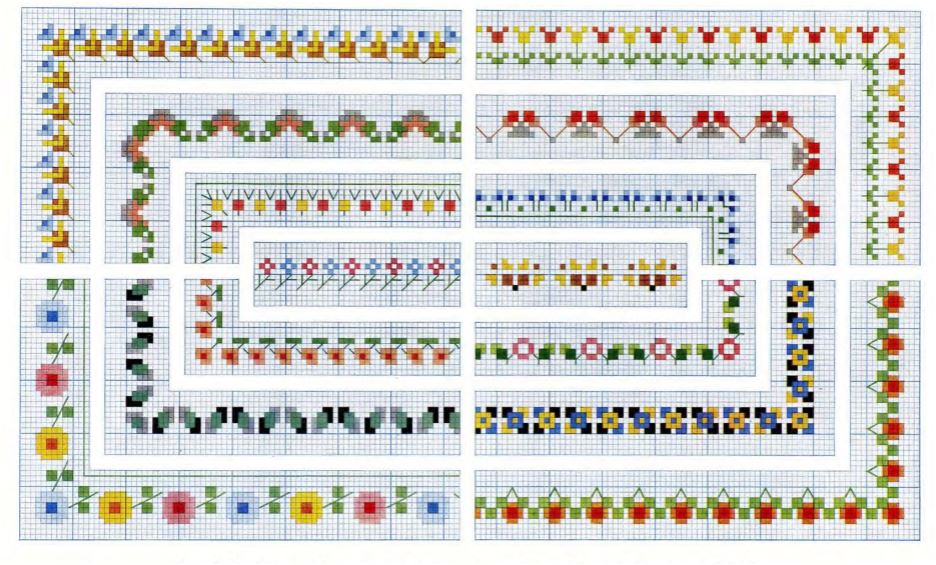 Counted Cross Stitch Pattern , Border Pattern , Easy Chart