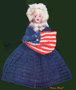 Betsy Ross Doll Dress and Flag Crochet Pattern - Vintage Crafts and More