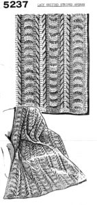 Lacy Knitted Striped Afghan Pattern - Vintage Crafts and More