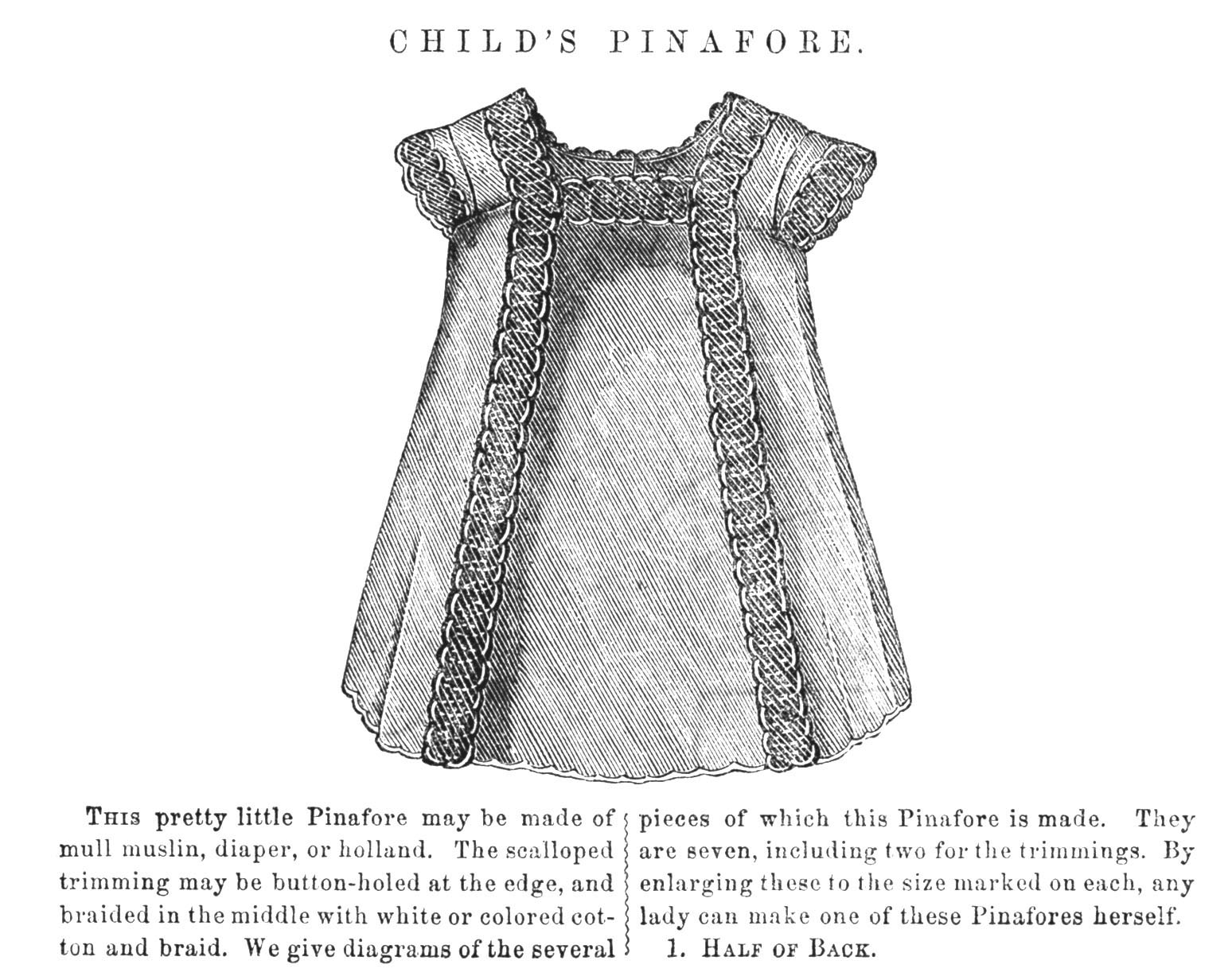 Pinafore 1800s clearance