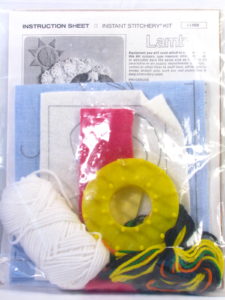 Lamb Instant Stitchery Kit Flower Loom Included - Vintage Crafts and More