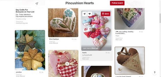 Heart Pin Cushions on Pinterest