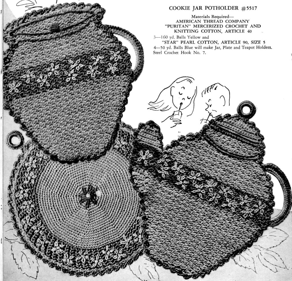 Minted Tea Cooler Potholder Crochet Patterns