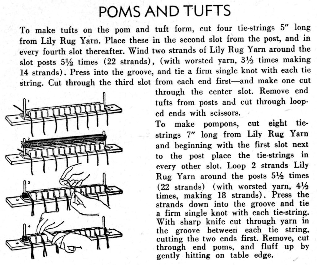 Instructions for Lily Pom and Tufts Form