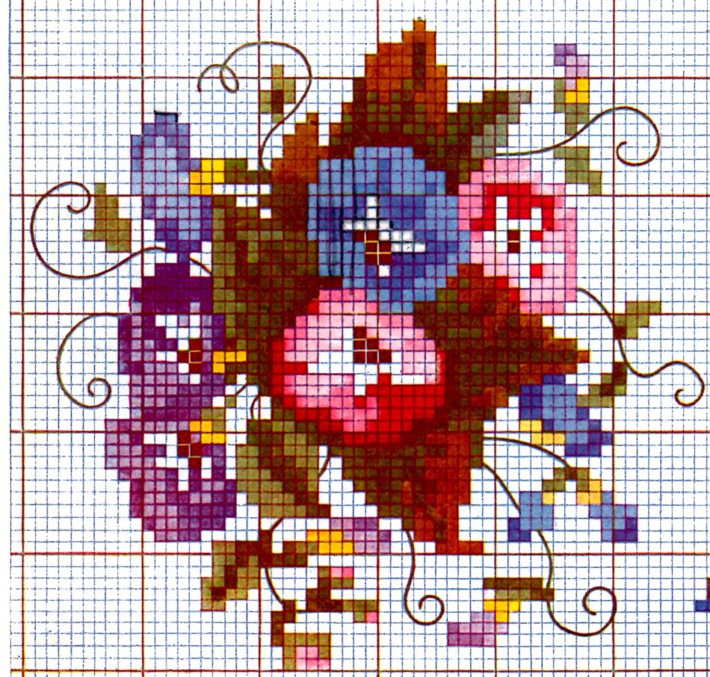 Cross Stitch Design Charts in Color by Anne Champe Orr Vintage Crafts