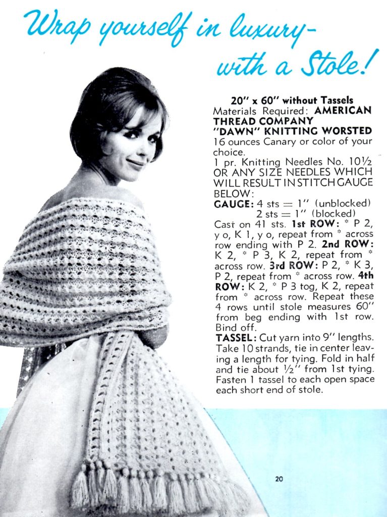 Vintage Stole Knitting Pattern
