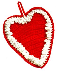 Crochet Heart Shaped Potholder Pattern - Vintage Crafts and More