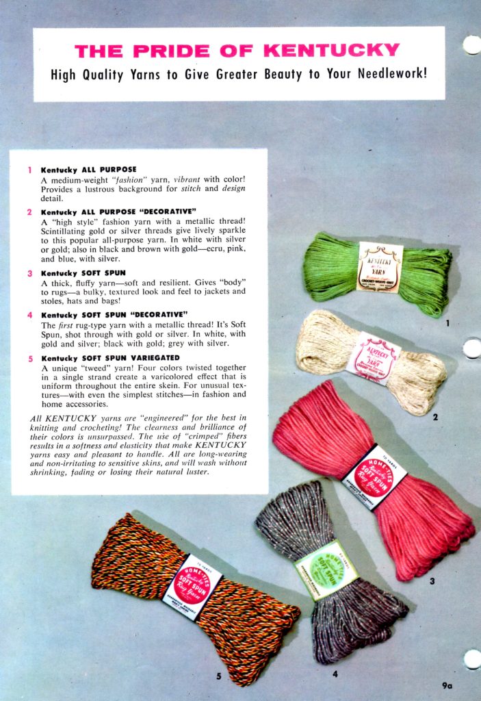 Kentucky Yarns List Crochet Heart Shaped Potholder Pattern - Vintage Crafts and More