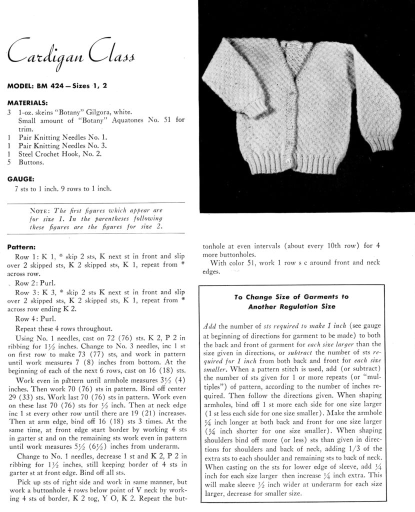 Toddler Cardigan Knitting Pattern Instructions