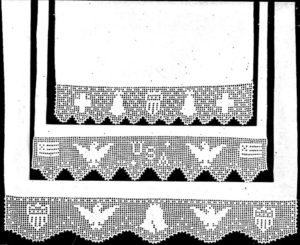 Filet crochet edgings pattern liberty towels