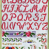 Alphabet and Edgings Cross Stitch Pattern