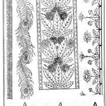 1883 Petersons Magazine embroidery patterns page