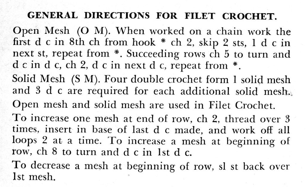 Bunny Filet Crochet Pattern General Instructions for Filet Crochet
