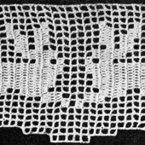 Bunny Filet Crochet Edging Pattern Chart