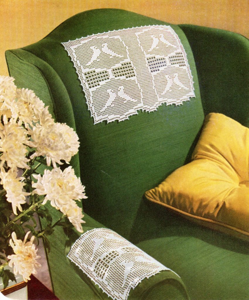 Bird Chair Set Filet Crochet Pattern