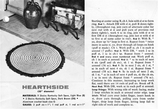 Round Rug Crochet Pattern