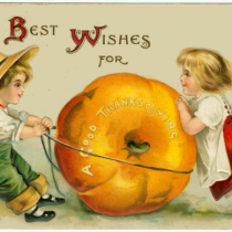 Thanksgiving Best Wishes Vintage Postcard Image