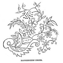 handkerchief corner design for embroidery