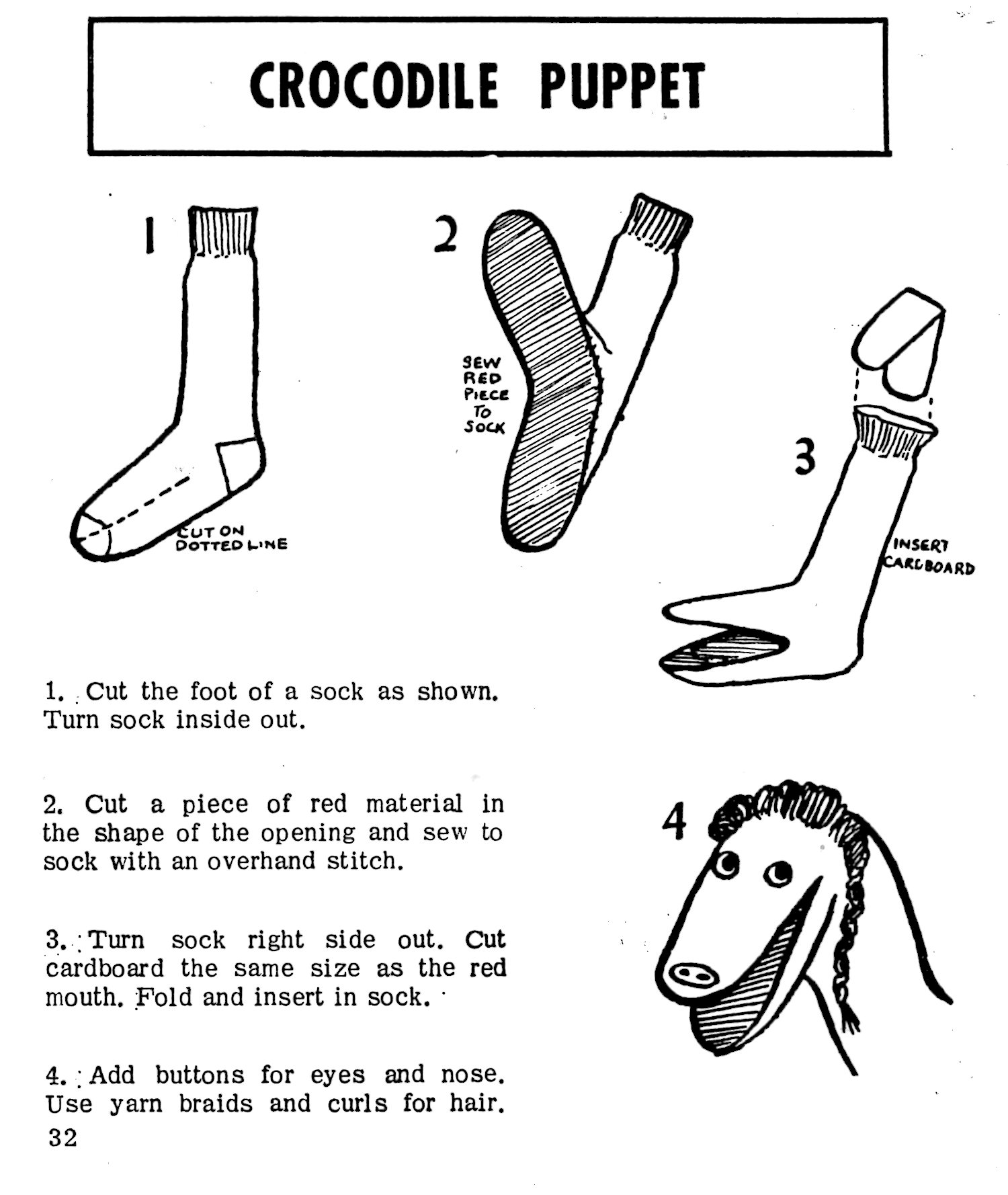 sock puppet Archives - Vintage Crafts and More