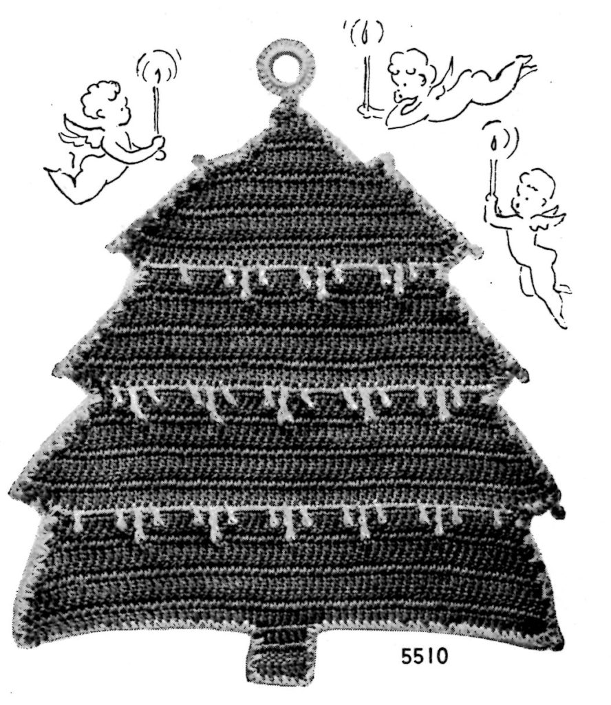 Christmas Tree Potholder Crochet Pattern