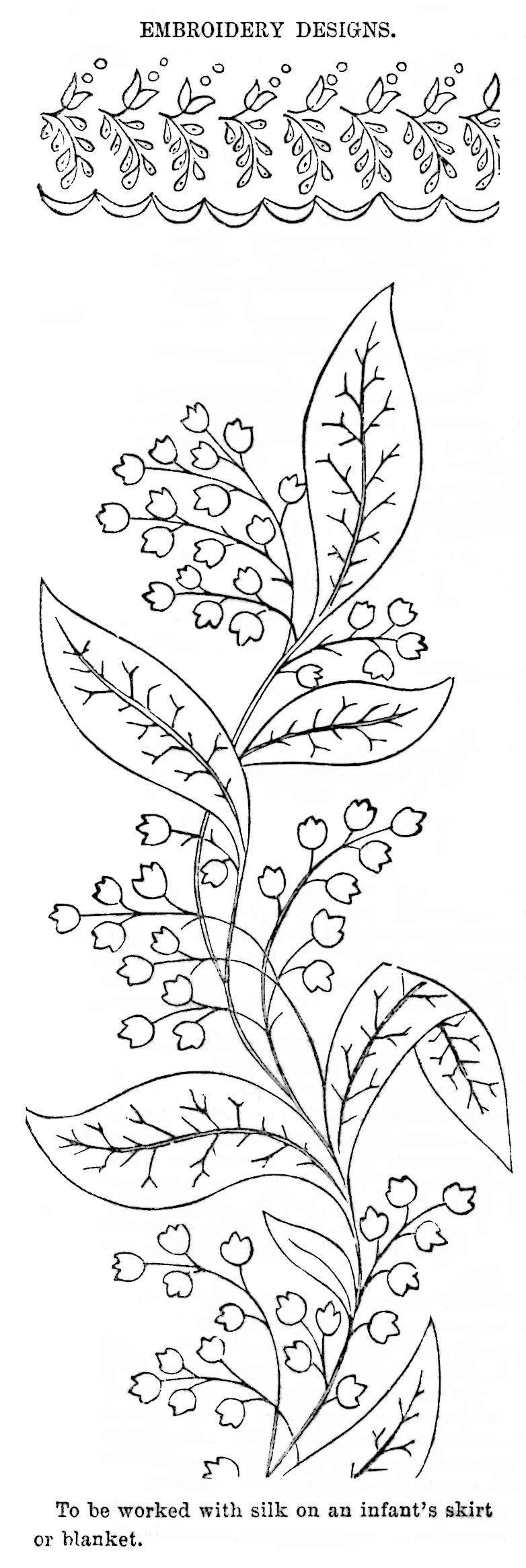 Lily of the Valley Pattern for Silk Embroidery - Vintage Crafts and More