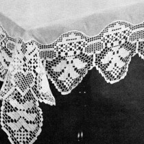 Filet Crochet Pattern Lilac Time Tablecloth - Vintage Crafts and More
