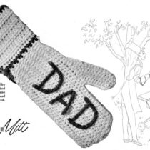 Fathers Day Dad Barbecue Mitt Crochet Pattern - Vintage Crafts and More
