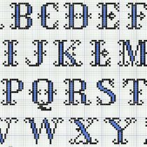 Alphabet cross stitch chart - Vintage Crafts and More