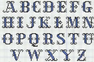 A Counted Cross Stitch Alphabet Chart - Vintage Crafts and More